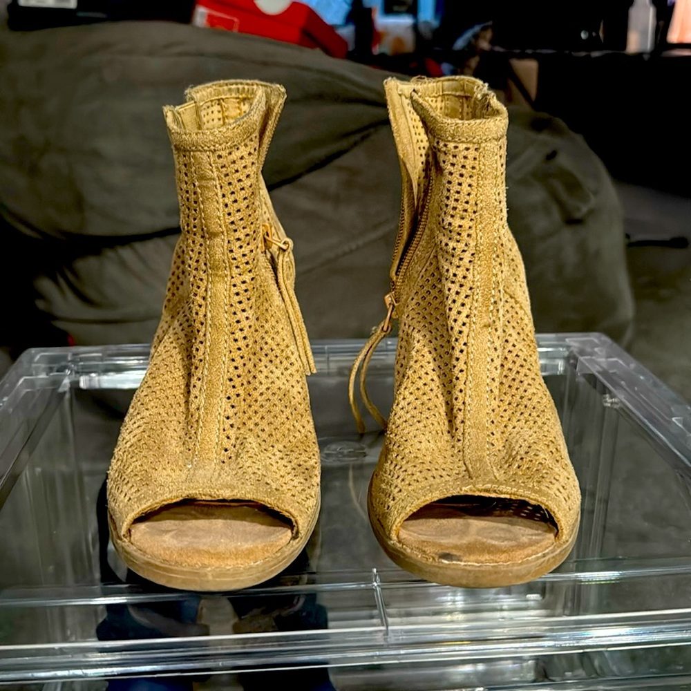 Tan ankle boots